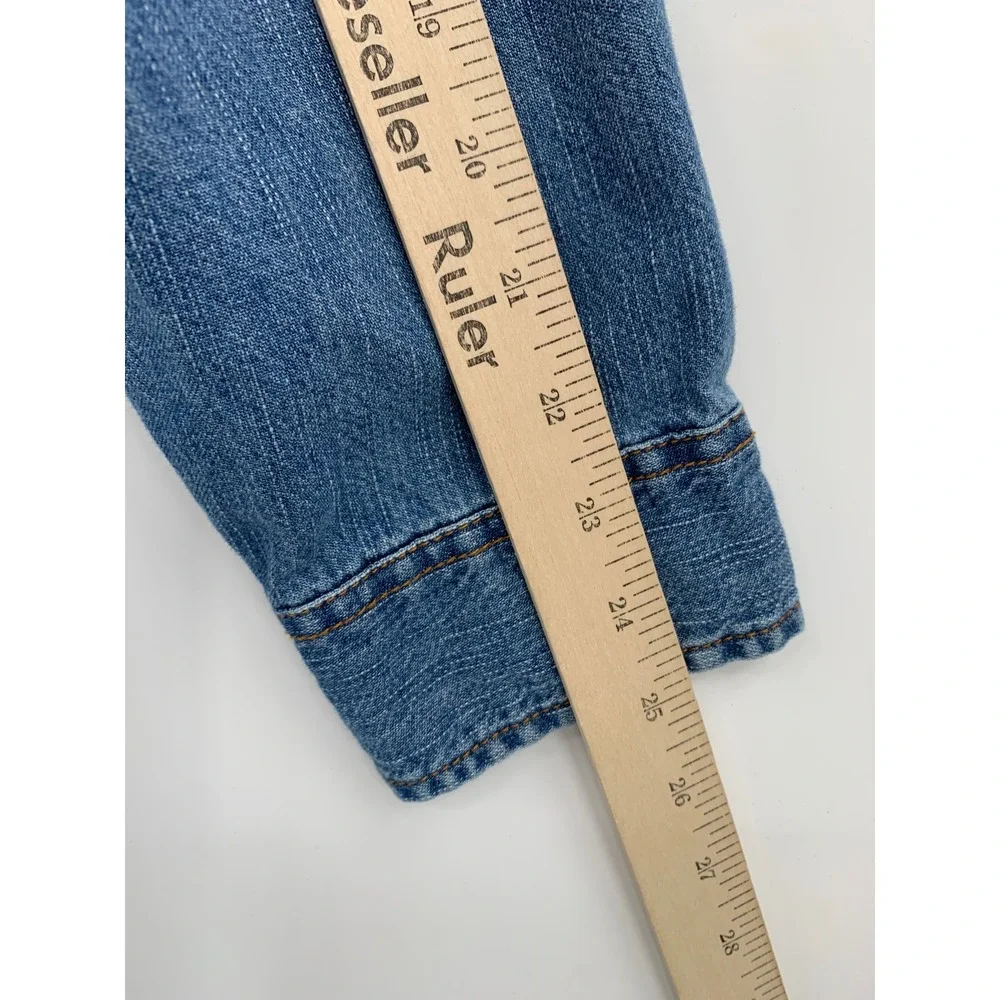 Levis Denim Shirt Mens Large Blue Metal Buttons Long Sleeve Workwear Western